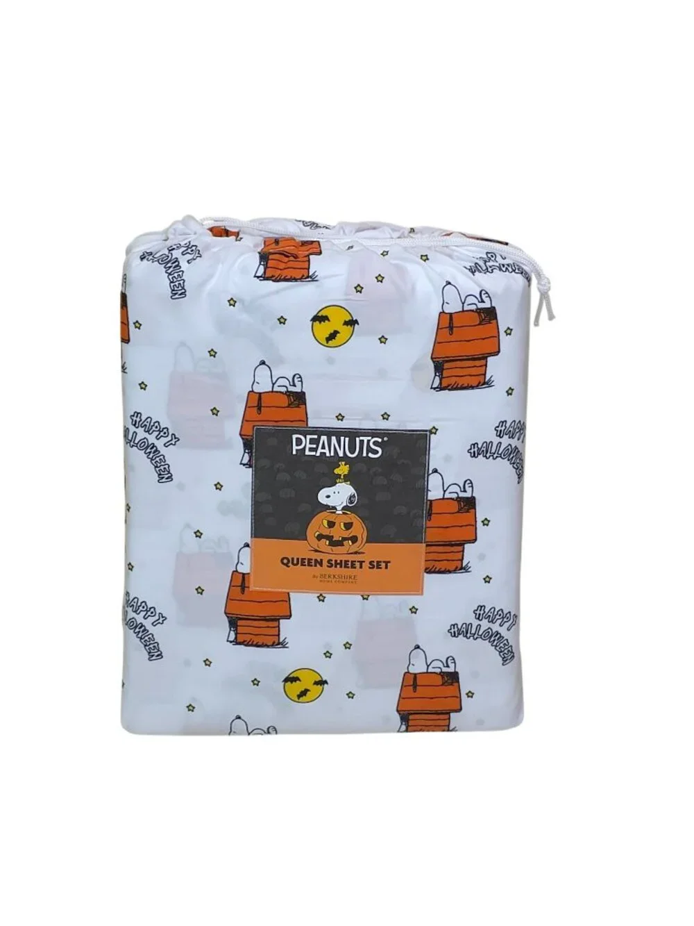 Peanuts Snoopy Halloween Queen Sheet Set By Berkshire Orange Doghouse Polyester